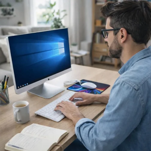 Computador All in One 23,8" FHD i5-8250U SSD 128GB + 500GB HDD 16GB RAM - Imagem 4