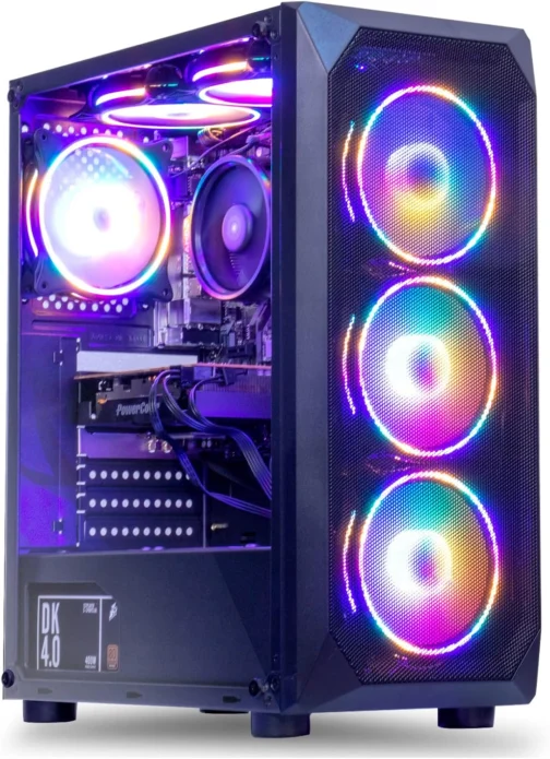MXZ Computador PC para jogos R5 3500X, RX6500XT, 8G DDR4, NVME 500G, A520, 6RGB, Win 11 Pro pronto para usar, computador desktop gamer (R5 3500X| RX6500XT) - Imagem 2