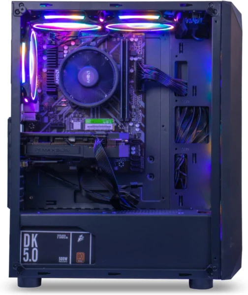 MXZ Computador PC para jogos R5 3500X, RX6500XT, 8G DDR4, NVME 500G, A520, 6RGB, Win 11 Pro pronto para usar, computador desktop gamer (R5 3500X| RX6500XT) - Imagem 4