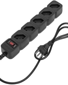 Protetor Eletrônico Filtro de Linha com 5 tomadas EPE 205 Preto Intelbras