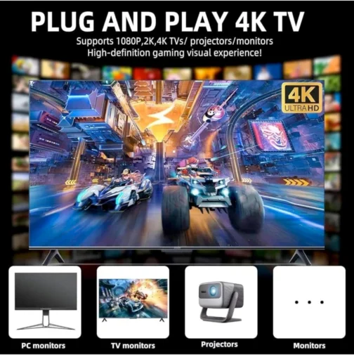 Console GameStick M15 4K 64GB Retro 20 Mil Jogos + 2 Controles Sem Fio HDMI - Emuladores dos Melhores Games Já Produzidos - PRESENTE DIA DAS CRIANÇAS - Imagem 6