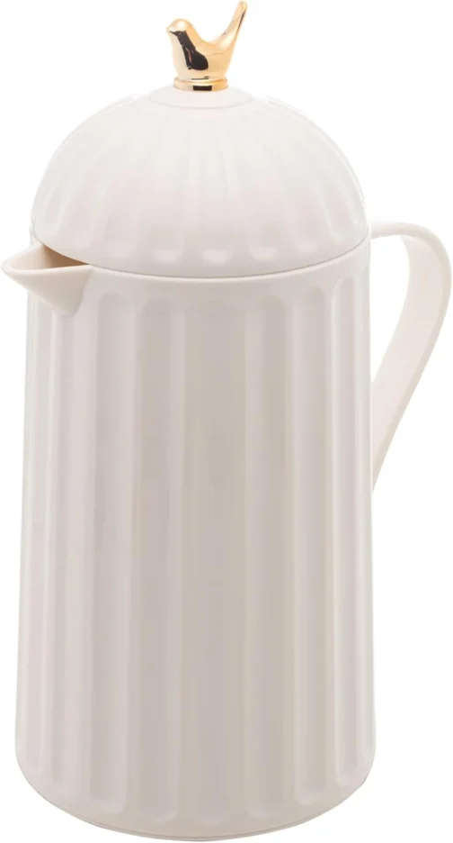WOLFF Garrafa Térmica de Plástico Bird Branca 600ml - Enxoval - Organização - Decoração - Cozinha - Mesa Posta - Utilidades Domésticas - Perfeita Para Café e Chá - Imagem 2