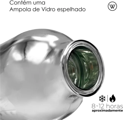 WOLFF Garrafa Térmica de Plástico Bird Branca 600ml - Enxoval - Organização - Decoração - Cozinha - Mesa Posta - Utilidades Domésticas - Perfeita Para Café e Chá - Imagem 5