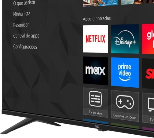 Smart TV AOC 50 Polegadas, DLED, 4K, Roku TV - 50U7045/78G - Imagem 4