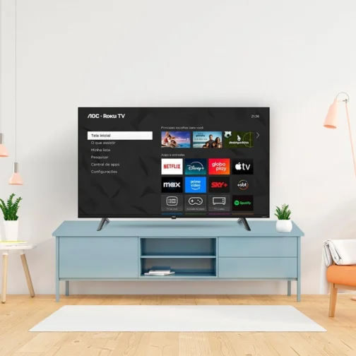 Smart TV AOC 50 Polegadas, DLED, 4K, Roku TV - 50U7045/78G - Imagem 8