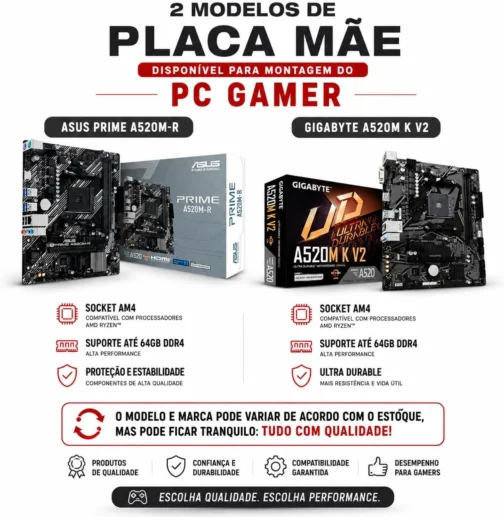 PC Gamer Titan Ryzen 7 5700G, 16GB RAM, SSD NVMe 1TB, RTX 5060 8GB, 3 Fans RGB - Imagem 5