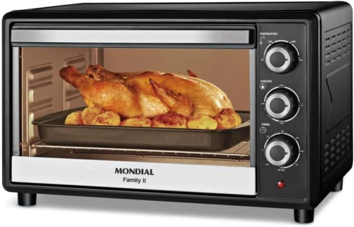 MONDIAL Forno Elétrico 42L Family II, Preto/Inox, 1600W, 110V - FRN-42-B - Imagem 2