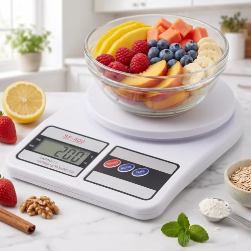 Balança de Cozinha Digital 10kg Precisão 1g com Tare Display LCD Balança Digital para Confeitaria Dieta Nutrição Fitness Ingredientes Farinha Açúcar Carne Alimentos Receita Bolo SF-400 - Imagem 2