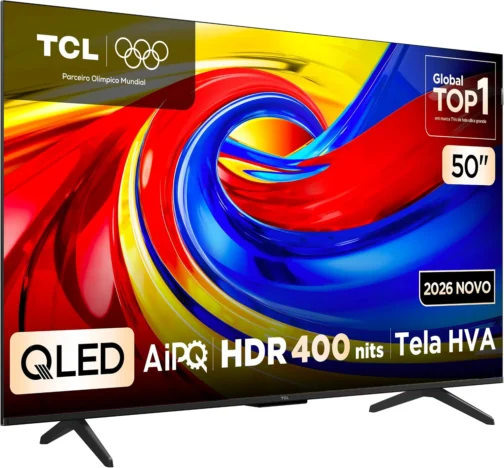 Smart TV TCL 50 Polegadas QLED 4K P7L WiFi Bluetooth Google TV HDR10+ 60 Hz AIPQ 50P7L - Imagem 3