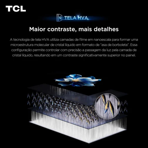 Smart TV TCL 50 Polegadas QLED 4K P7L WiFi Bluetooth Google TV HDR10+ 60 Hz AIPQ 50P7L - Imagem 5