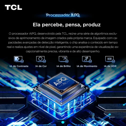 Smart TV TCL 50 Polegadas QLED 4K P7L WiFi Bluetooth Google TV HDR10+ 60 Hz AIPQ 50P7L - Imagem 7