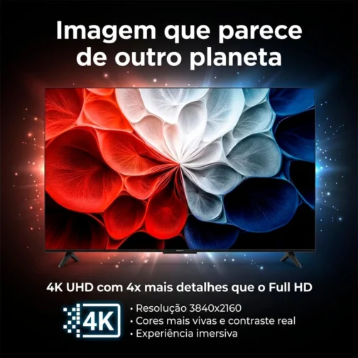 Smart TV Semp 43 Polegadas LED HVA 4K S62 WiFi Bluetooth Google TV 3 HDMI HDR10+ Dolby Audio 43S62 - Imagem 8