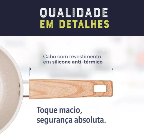 OSTER JOGO DE PANELAS E LEITEIRA MARBLE EDITION CREAM – 4 PEÇAS COM REVESTIMENTO CERÂMICO ANTIADERENTE, ALÇAS EM SILICONE ANTITÉRMICO E BASE COMPATÍVEL COM INDUÇÃO - Imagem 10