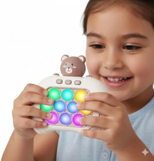 Brinquedo Sensorial Pop It Eletronico Infantil Luz Som Jogo Interativo Anti Stress Crianças - Imagem 3