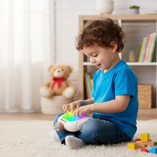 Brinquedo Sensorial Pop It Eletronico Infantil Luz Som Jogo Interativo Anti Stress Crianças - Imagem 4