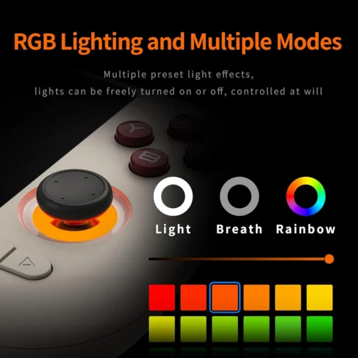 Mangmi Air X Retro Handheld Game Console 5.5 Inch IPS 1920x1080 Screen Retro Gaming Console Android 14 OS 5000mAh Battery DDR4+64G eMMC WiFi 6-Axis RGB Wide-Angle Halljoysticks Grey - Imagem 6