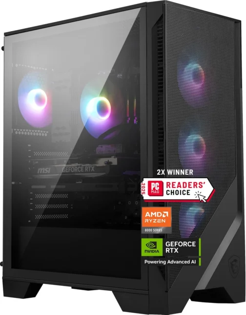 MSI Codex Z2 Gaming Desktop: AMD R7-8700F, GeForce RTX 5070, 32 GB DDR5, 2TB m.2 NVMe SSD, USB Tipo C, VR-Ready, Windows 11 Página de inicial: A8NVP-436US - Imagem 2