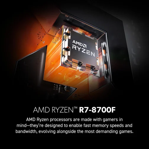 MSI Codex Z2 Gaming Desktop: AMD R7-8700F, GeForce RTX 5070, 32 GB DDR5, 2TB m.2 NVMe SSD, USB Tipo C, VR-Ready, Windows 11 Página de inicial: A8NVP-436US - Imagem 3