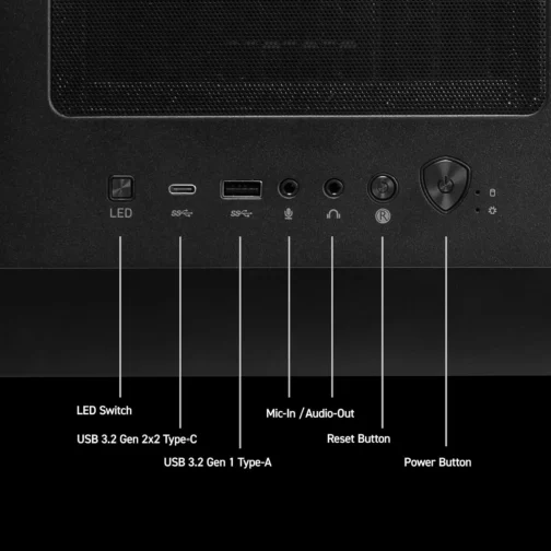 MSI Codex Z2 Gaming Desktop: AMD R7-8700F, GeForce RTX 5070, 32 GB DDR5, 2TB m.2 NVMe SSD, USB Tipo C, VR-Ready, Windows 11 Página de inicial: A8NVP-436US - Imagem 6