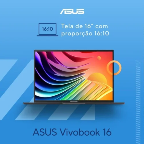 Notebook ASUS Vivobook 16 X1605VA Intel Core i7 1355U 8Gb Ram 512Gb SSD Linux KeepOS Tela 16” IPS FHD Silver - MB742 - Imagem 5