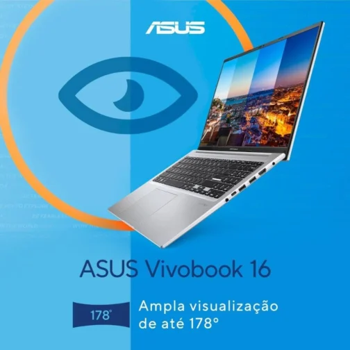 Notebook ASUS Vivobook 16 X1605VA Intel Core i7 1355U 8Gb Ram 512Gb SSD Linux KeepOS Tela 16” IPS FHD Silver - MB742 - Imagem 7