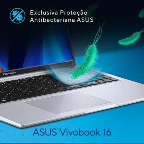 Notebook ASUS Vivobook 16 X1605VA Intel Core i7 1355U 8Gb Ram 512Gb SSD Linux KeepOS Tela 16” IPS FHD Silver - MB742 - Imagem 9