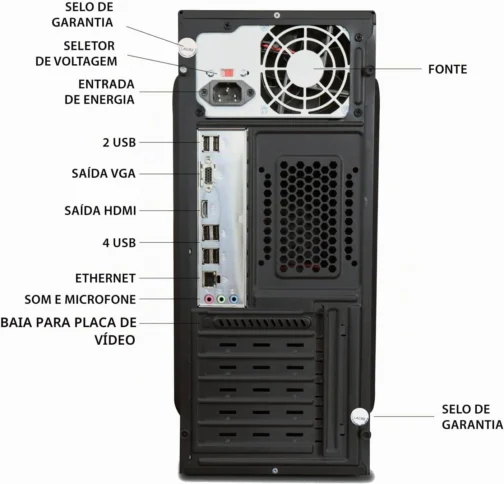 Computador Completo Intel Core i7 16GB SSD 512GB Monitor 23" 4 Núcleos Super Turbo Pc Hdmi Teclado e Mouse Strong Tech - Imagem 5