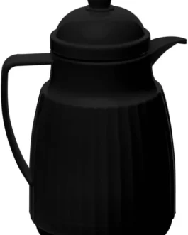 WOLFF Garrafa Térmica de Plástico Essência Preta 300ml – Utensílios de Cozinha – Mesa Posta-Decoração-Perfeita Para Café e Chá-Mantém a Temperatura de Bebidas Quentes e Geladas
