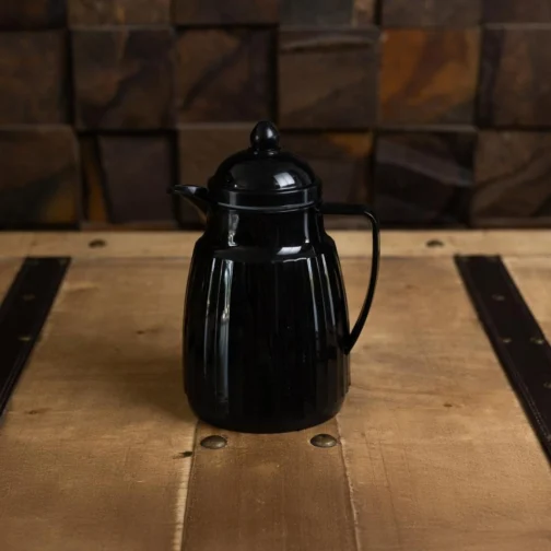 WOLFF Garrafa Térmica de Plástico Essência Preta 300ml - Utensílios de Cozinha - Mesa Posta-Decoração-Perfeita Para Café e Chá-Mantém a Temperatura de Bebidas Quentes e Geladas - Imagem 3