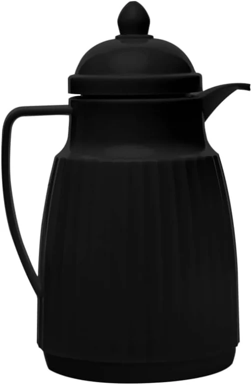 WOLFF Garrafa Térmica de Plástico Essência Preta 300ml - Utensílios de Cozinha - Mesa Posta-Decoração-Perfeita Para Café e Chá-Mantém a Temperatura de Bebidas Quentes e Geladas - Imagem 4
