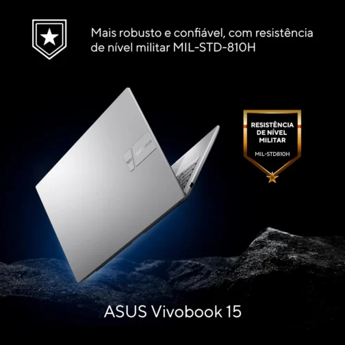 Notebook ASUS Vivobook 15 X1504VA Intel Core i5 1334U 8Gb Ram 256GB SSD Linux KeepOS Intel Iris Xe Tela 15,6" LED FHD Silver - NJ1739 - Imagem 6