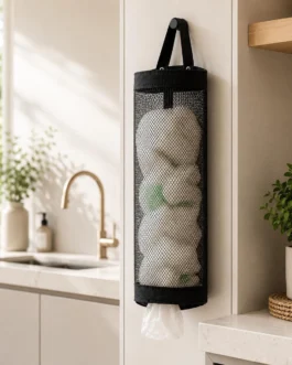 Porta Sacolas Puxa Saco Organizador para Sacolas Plásticas Compacto Cozinha