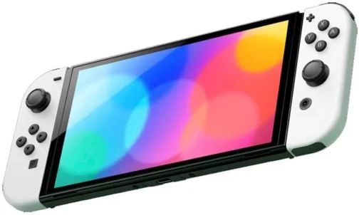 Nintendo, Console, Nintendo Switch OLED, Nacional, Portátil e Doméstico, Tela de 7 Polegadas, Bateria de até 9 Horas, 64GB de Armazenamento, Porta LAN Integrada, Áudio Aprimorado, Inclui Joy-Con com Suporte e Alças, Branco - Imagem 4