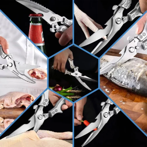 Tesoura de Cozinha Inox Multiuso Profissional 25 cm - Imagem 6