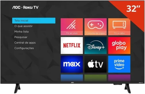 Smart TV LCD LED 32" AOC 32S5155/78G - Wi-Fi, HD, Quad Core, Dolby Áudio, 60 Hz - Imagem 2