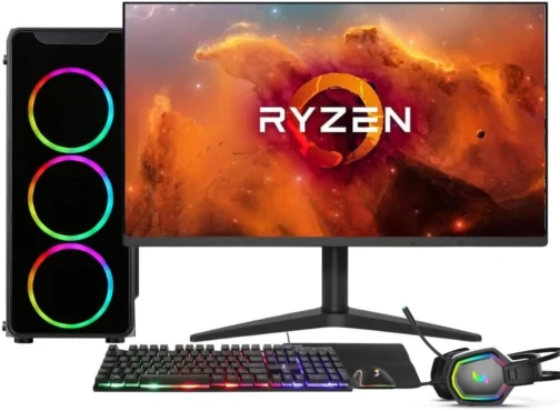 PC Gamer Completo AMD Ryzen 7 5700G, Gráficos Radeon VEGA 8, 16GB DDR4, SSD 512GB, Fonte 500W, Monitor 21.5" 75Hz, 3green Force - 3F-016 - Imagem 2