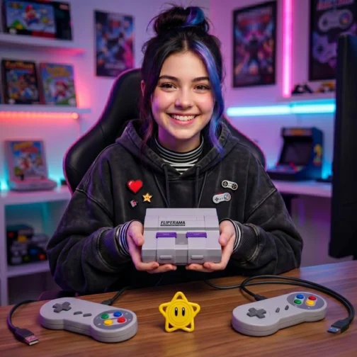 Console Retro Mini Super Nintendo 2 Controles - Imagem 2
