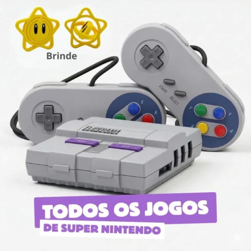 Console Retro Mini Super Nintendo 2 Controles - Imagem 3