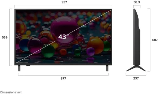 Smart TV LG UHD AI UA75 43 polegadas HDR10 Pro Processador α7 AI Ger 8 webOS 25 - Imagem 5