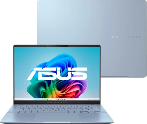 Notebook ASUS Vivobook S 14, Core Ultra 7, 32 GB, 1.0 TB SSD, W11 Home, Tela 14.0'' OLED, Mist Blue - S5406SA-PP097W - Imagem 2