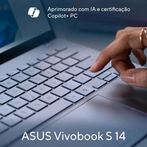 Notebook ASUS Vivobook S 14, Core Ultra 7, 32 GB, 1.0 TB SSD, W11 Home, Tela 14.0'' OLED, Mist Blue - S5406SA-PP097W - Imagem 6