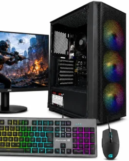 Pc Gamer Ryzen 5 5600gt 16Gb Ram Nvme 500gb Monitor 21,5 100Hz Teclado e Mouse Gamer