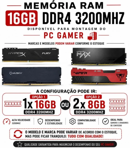 Pc Gamer Ryzen 5 5600gt 16Gb Ram Nvme 500gb Monitor 21,5 100Hz Teclado e Mouse Gamer - Imagem 8