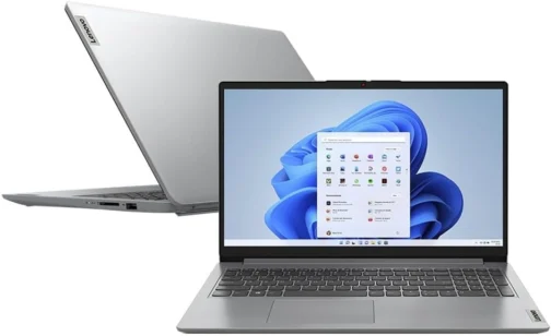 Notebook Lenovo Ultrafino IdeaPad 1 Intel Core i3-1215U 8GB 256GB SSD Windows Home 15.6" 82VY000SBR Cloud Grey - Imagem 2