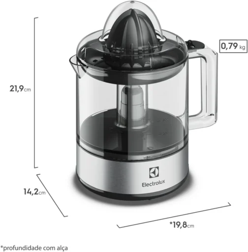 Electrolux Espremedor de frutas laranjas limão citrus Efficient 800Ml Sucos Frescos, Máxima Extração e Design Sofisticado ECP10 220V - Imagem 5