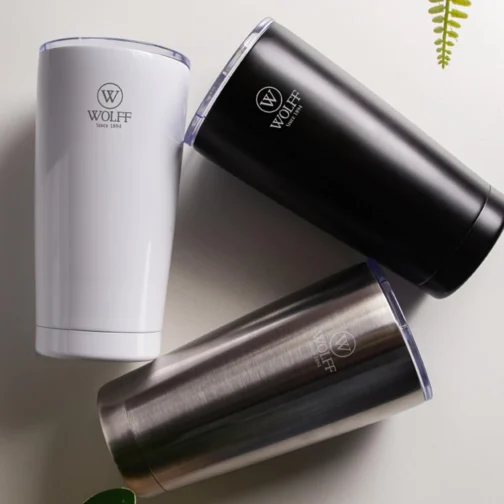 WOLFF - Copo Térmico de Aço Inox Parede Dupla Com Tampa 600ml Rosé - Para Viagem - Mantém a Bebida na Temperatura Ideal - Imagem 6
