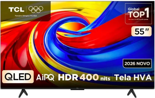 Smart TV TCL 55 Polegadas QLED 4K P7L WiFi Bluetooth Google TV HDR10+ 120 Hz VRR AIPQ 55P7L - Imagem 2