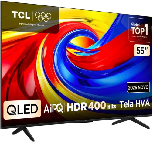 Smart TV TCL 55 Polegadas QLED 4K P7L WiFi Bluetooth Google TV HDR10+ 120 Hz VRR AIPQ 55P7L - Imagem 3