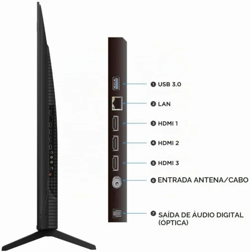 Smart TV TCL 55 Polegadas QLED 4K P7L WiFi Bluetooth Google TV HDR10+ 120 Hz VRR AIPQ 55P7L - Imagem 5