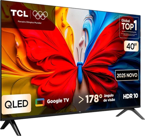 Smart TV TCL 40 Polegadas QLED Full HD S5K WiFi Bluetooth Google TV 2 HDMI HDR10 Dolby Audio 40S5K - Imagem 3